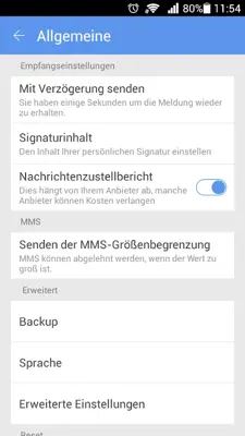 GO SMS Language German android App screenshot 1